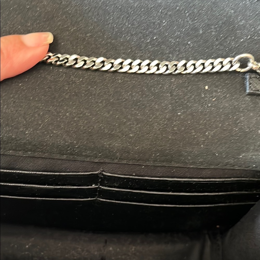 Fendi chain wallet 7 x 5 inches and half barely used  Studded  Bag with Fur - Picture 5 of 10